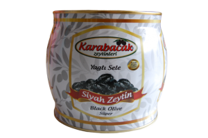 karabacak siyah zeytin yağlı sele süper 2 kg teneke